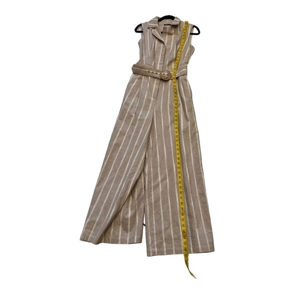 MOTF Linen Blend Wide Leg Jumpsuit Medium - Picture 9 of 11